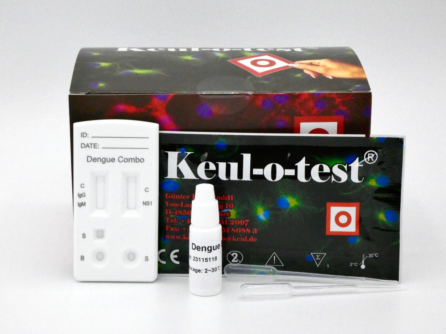 Dengue IgG/IgM and NS1 Combo Rapid Test Cassette (10er Packung)