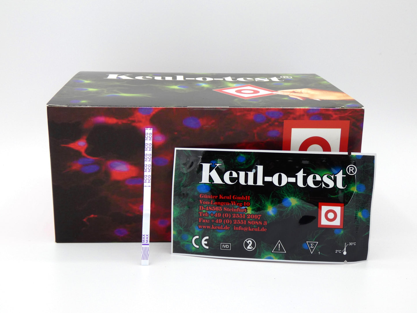 Keul-o-test hCG Sensi-Strip Urin Schnellteststreifen (100er Packung)